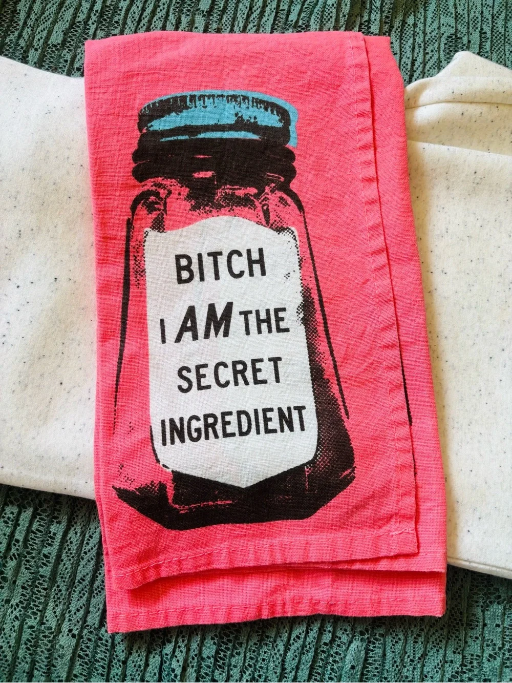 Spicy Kitchen Decor  “Secret Ingredient” Hot Pink Tea